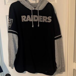 Raiders Black and Gray Hoodie